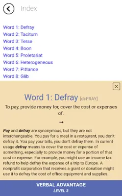 Verbal Advantage - Level 3 android App screenshot 6